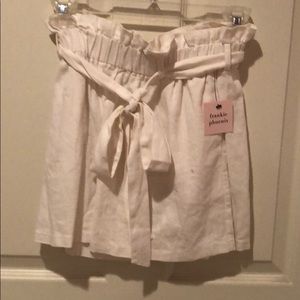 white paper bag shorts